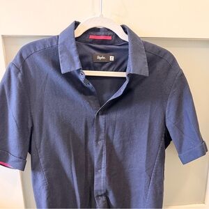 Rapha Men's Navy Blue Button Down Shirt - size Medium